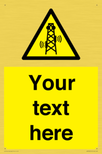 Custom warning RF radiation transmitter